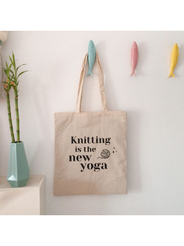 Tote bag Knitting is the...