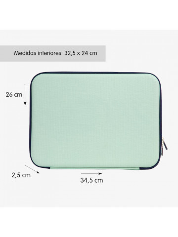 Portatodo Ovalado Milan Serie 1918 - Verde, Semirrígido, Para Electrónicos O Gafas