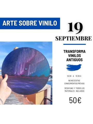 Taller creativo de arte sobre vinilo en Gijón Vintastic