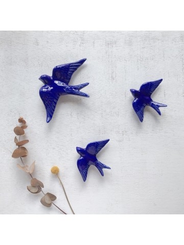 Golondrinas de cerámica Azul índigo
